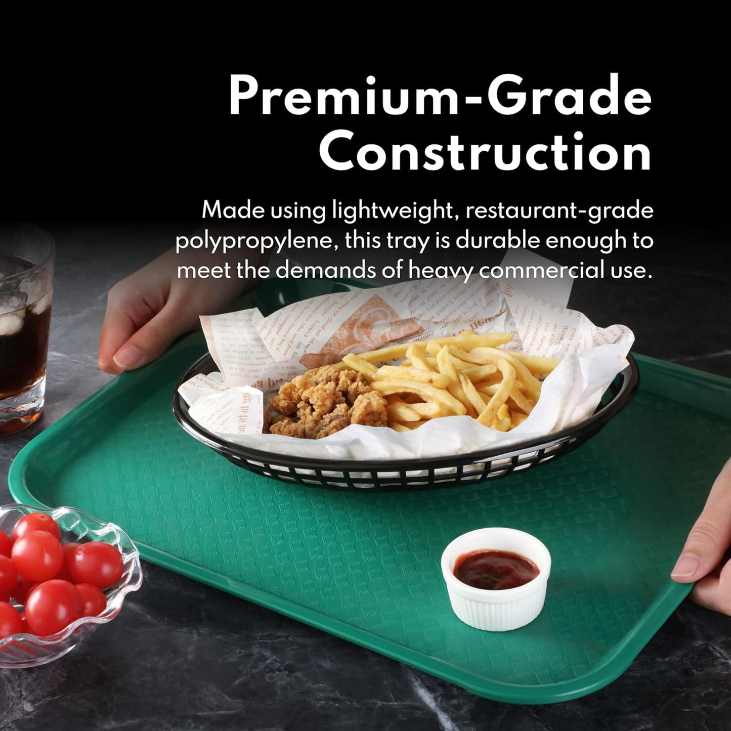 28010 6-Piece 12 16-Inch, New Star Foodservice Fast Food Tray, by Assorted Colors