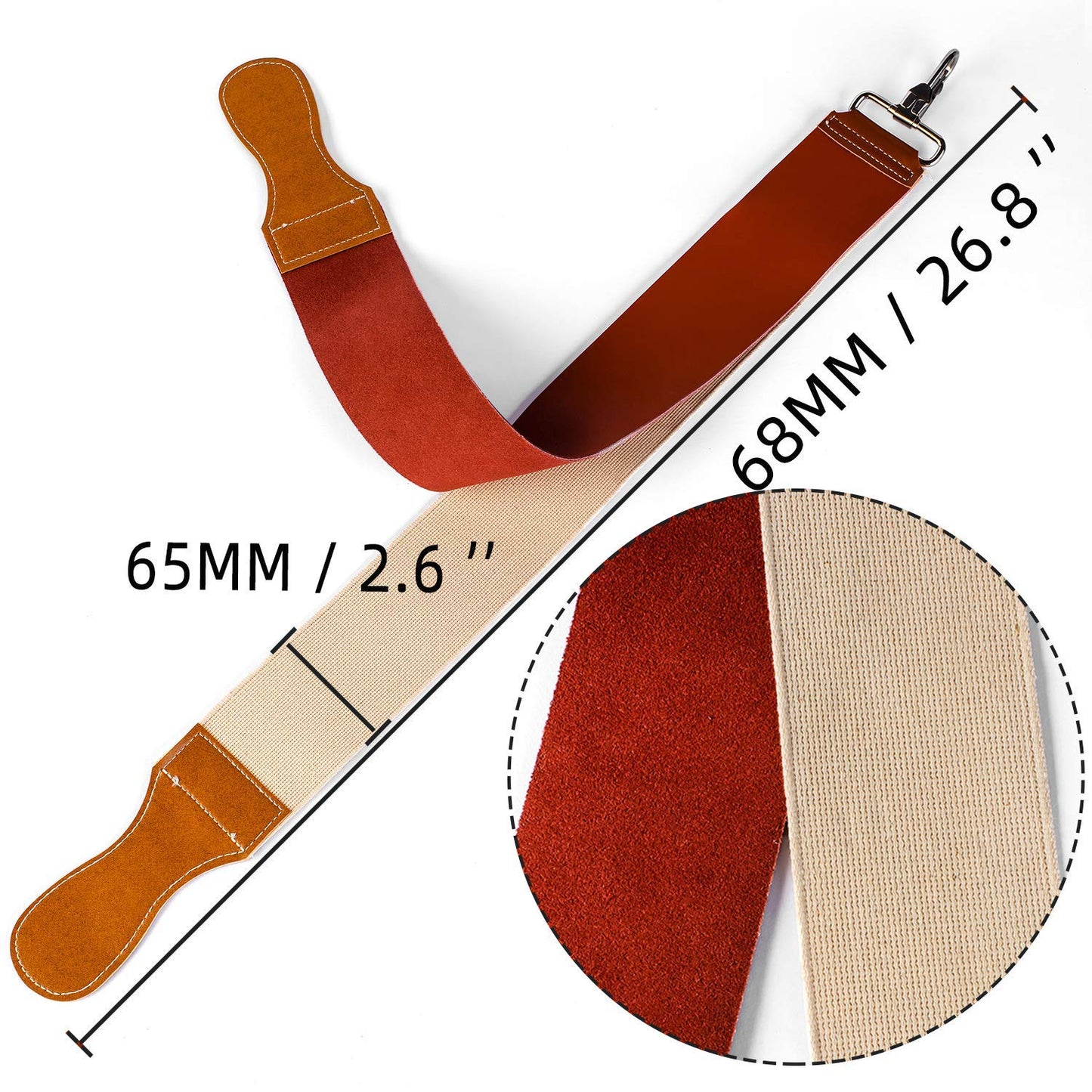 Grandslam Pro Natural Wooden Handle 420 Steel Straight Razor, 2 Layers Long Leather Canvas Strop, Sharpening Stone,2 Side Grit 3000 Waterstone Knife Sharpener