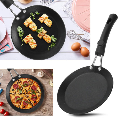 5 Inch Small Frying Pan, Mini Nonstick Durable Skillet, Refined Iron Omelet Pan for Kitchen and Outdoor Cooking