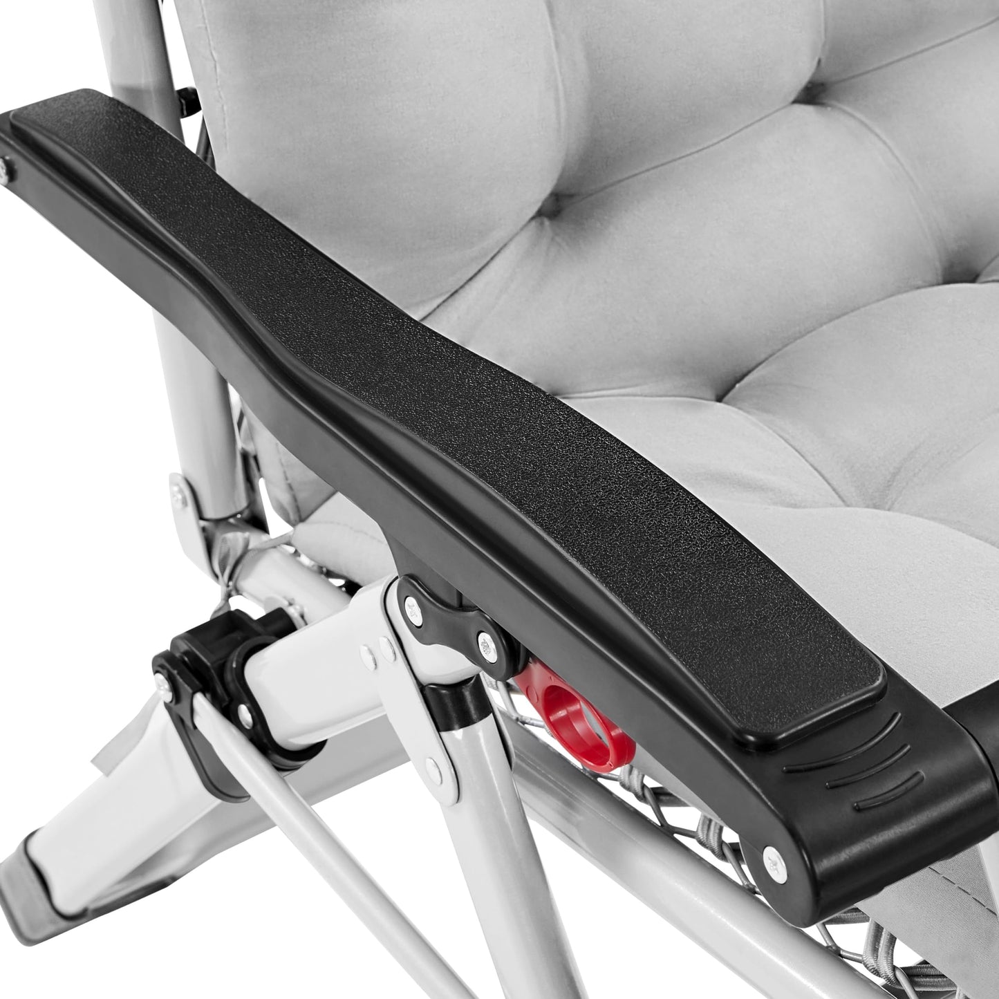 Yaheetech 29in Zero Gravity Chair, Foldable Premium Reclining Lounge Recliner w/Removable Pad & Pillow & Side Accessory Tray for Indoor and Outdoor Gray 4PCS