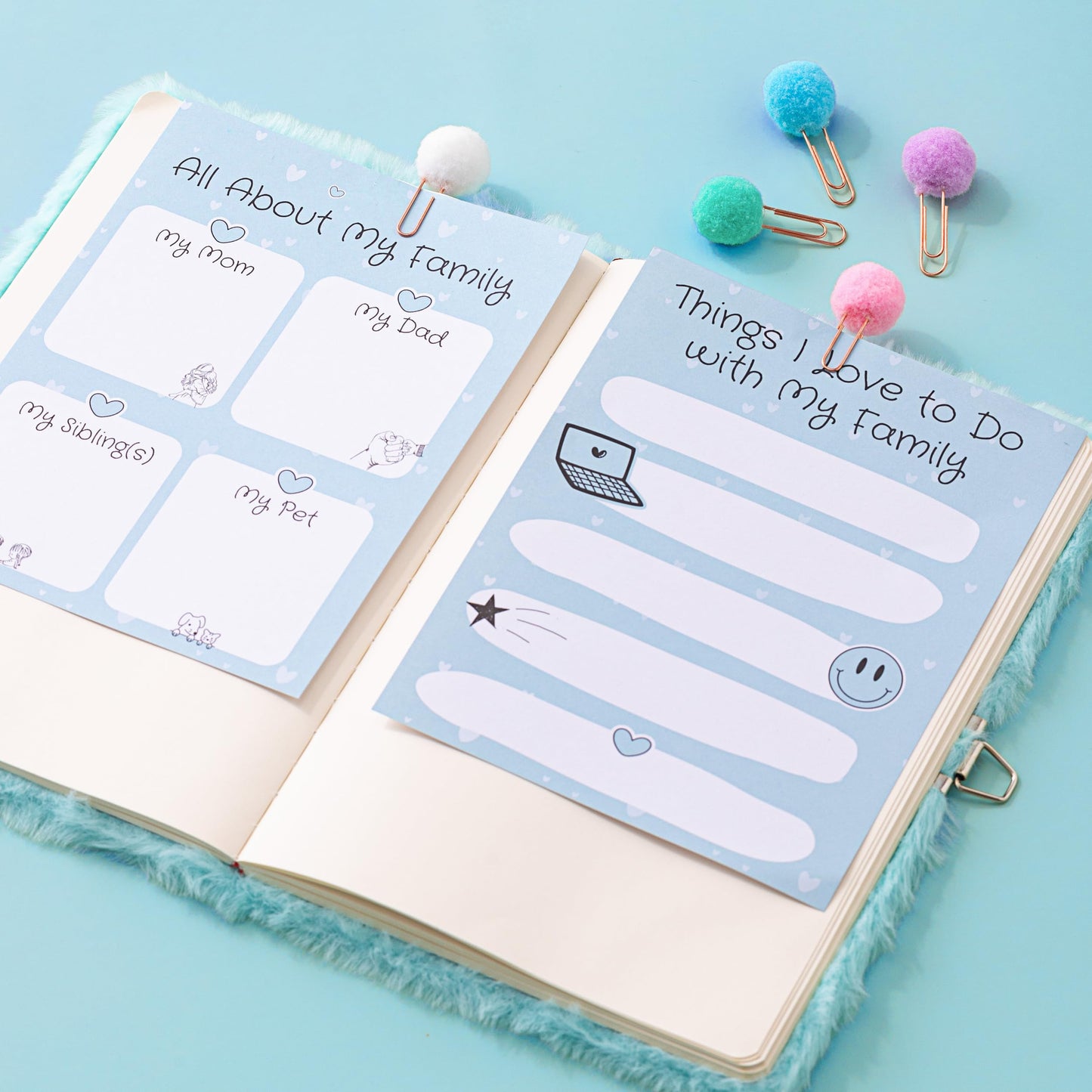 HAPPY LOLLI Mint LolliME DIY Journal Kit for Tween & Teen Girls Ages 8–14, Birthday Gift, 300+ Pieces Lockable Diary Set, Arts & Crafts, Scrapbook & Creative Journaling