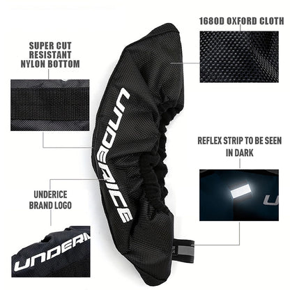 UICE Ice Skate Guards,Skate Blade Cover for Hockey Skate,Figure Skate Guards,Hockey Gift for Youth and Adlut(Black, Senior)