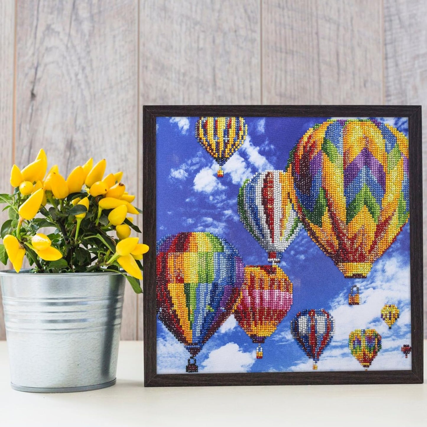 DIAMOND ART BY LEISURE ARTS Diamond Painting Kits for Adults 14"X16" Advanced Hot Air Balloons, Full Drill, Art Kits, Dimond Art, for Adults, Kit