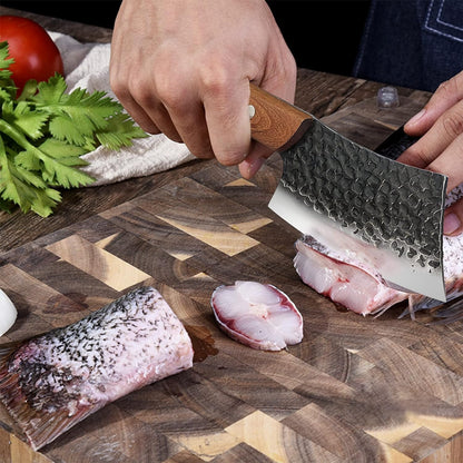 Kitory 5'' Professional Kitchen Cleaver Knife with Anti-Slip Handle for Meat, Vegetables, Bread & Bone