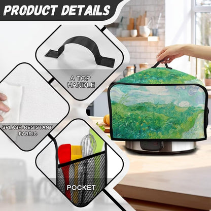 Van Gogh Wheatfield Slow Cooker Cover, Dust Cover for Most 6-8 Quart Oval Slow Cookers for Kitchen Decoration