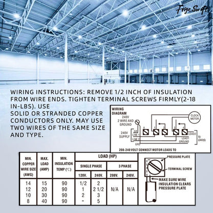 T104 24-Hour Heavy-Duty Mechanical Timer, 40A DPST Switch, 12 On/Off Cycles, 208-240V, for Commercial Defrost, Lighting & Water Heaters，Indoor Use Only