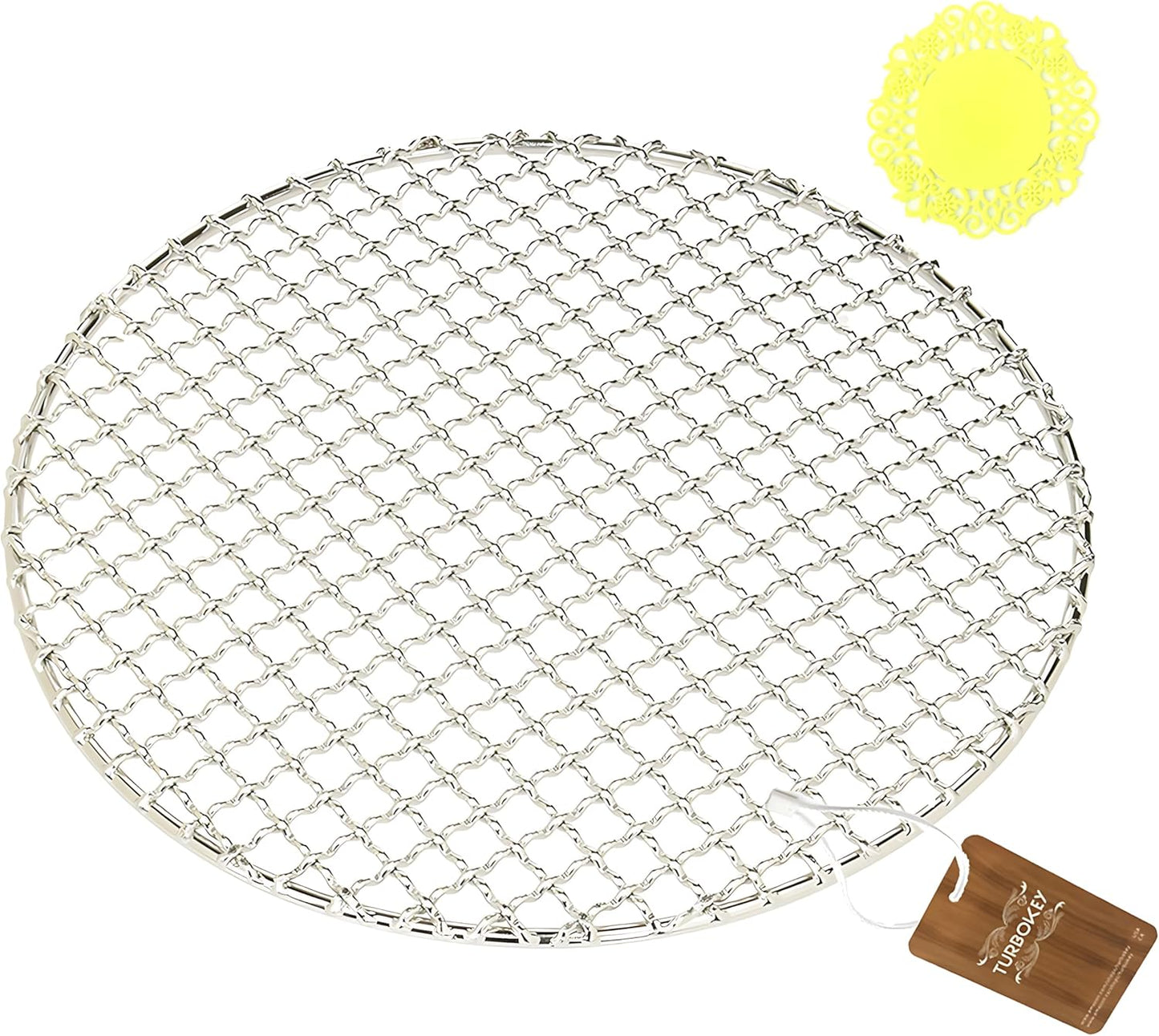 Round Barbecue Wire Rack, Dia 9.5" Multi-Purpose Grill Cooling Rack for Airfryer Instant Pot/Pressure Cooker