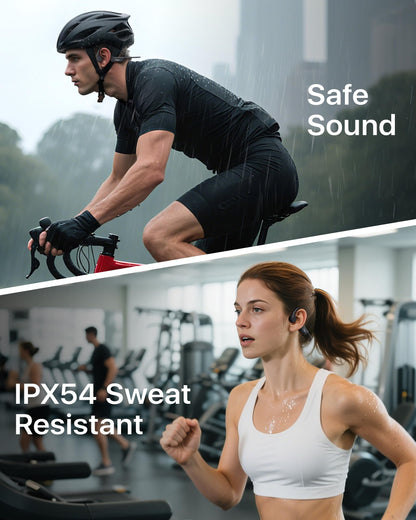 Wigfar Bone Conduction Headphones, Open Ear Headphones Bluetooth 6.0 with Mic, 10H Playtime,Waterproof Sports Headphone Suitable for Running,Cycling, Outdoor Sports