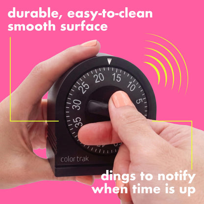 60 Minute Wind Up Timer (2 Pack) Visual Mechanical Timer, from 0 to 60 Minutes, for Kitchen, Hair Color Processing, Tanning Time, Kids' Home and Classroom Activities or Timeouts, Black