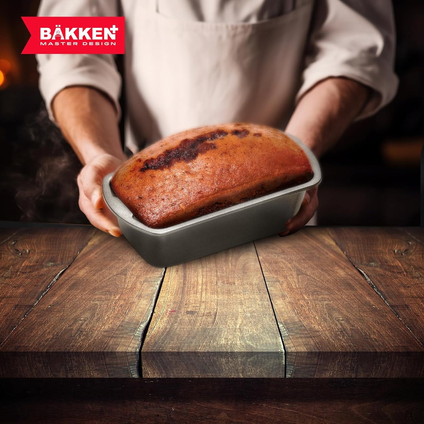 Bakken Swiss Loaf Pan Set, 4-Piece Deluxe Nonstick Carbon Steel Bakeware for Bread and Cakes