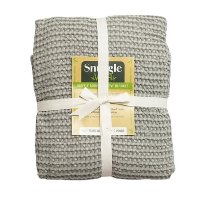 Houseify SNUGGLEVIDA Bamboo Cooling Blanket - Temperature Regulating Waffle Blanket for Comfortable Sleep - Throw for Sensitive Skin - Hypoallergenic, Breathable, Machine Washable