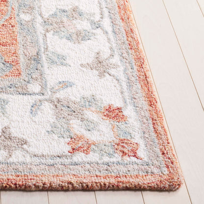 SAFAVIEH Area Rug 8x10 - Heritage Collection - Large - Rust & Ivory, Handmade Wool, Ideal for Living Room, Bedroom, Dining Space (HG125P)