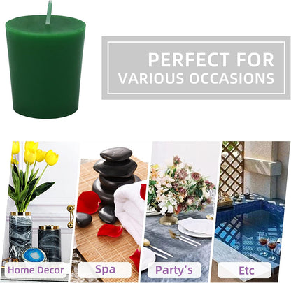 Zest Candle Votive Candles, 12-Piece, Hunter Green, Small, CVZ-012