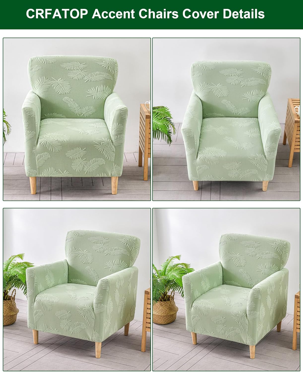 1 Sofa,B11 CRFATOP Stretch Piece Chair Covers with Arms Printed Accent Chair Cover Armchair Flower Soft Banquet