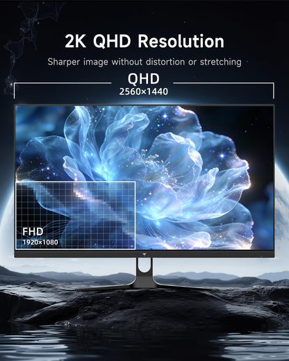KTC 32 Inch 2K Computer Monitor, QHD (2560 x 1440) 120Hz Monitor with IPS Panel, Adaptive Sync, HDR10, HDMI/DP, Tilt Adjustable, VESA Compatible, Eye Care PC Monitor for Office Gaming, White