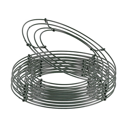 JEUIHAU 15 Pack 10 Inches Round Wire Wreath Frames, Green Metal Floral Wreath Frame, Wire Wreath Rings for Christmas New Year Party Home Decor DIY Crafts Supplies