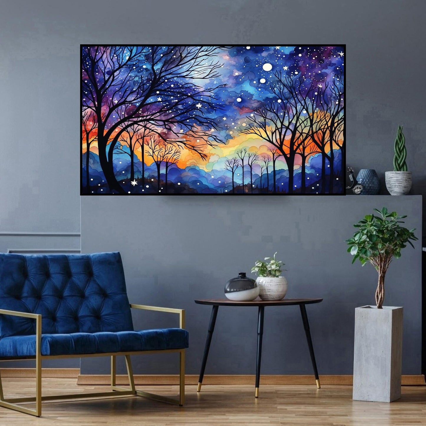 Zythron Large Diamond Art, Diamond Art Kits for Adults Beginner, Landscape Large Diamond Painting 5D DIY Full Round Gem Crystal Art Paint by Diamond, Home Wall Decor 27.5 X 15.7 inch