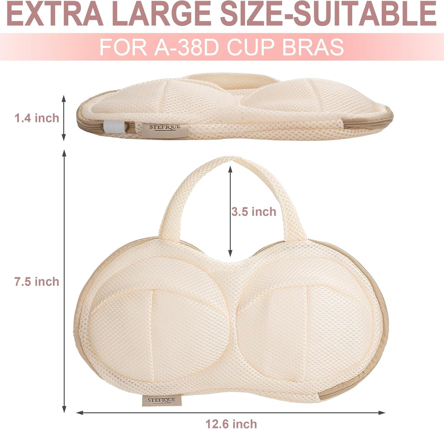 Lingerie Washing Bag with Protector for Bras, Mesh Laundry Bag for Delicates, Travel Bag, Safe for Washing Machine