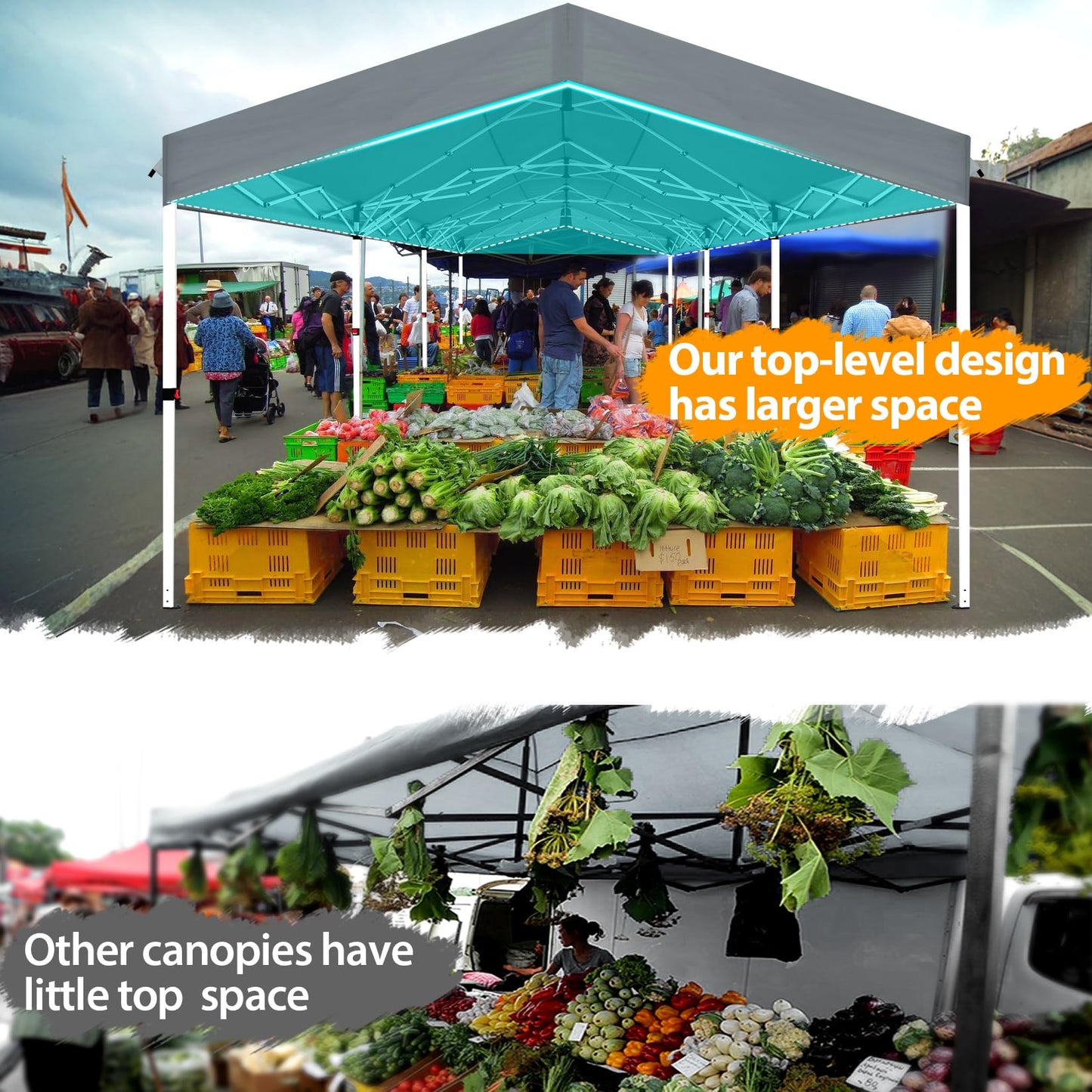 COBIZI 10x30 Party Tent with Wheeled Bag 10x30 Pop up Canopy with One-Push Setup, Outdoor Canopy with 3 Sidewalls Gazebo Event Shelter for Wedding Commercial with Sandbags,Waterproof & UPF50+, Grey