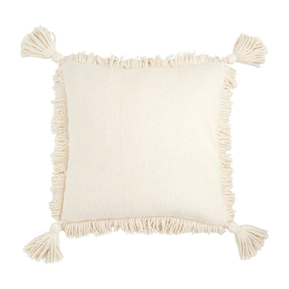 Mud Pie Fringe Tassel Pillow, 20" x 20", Square