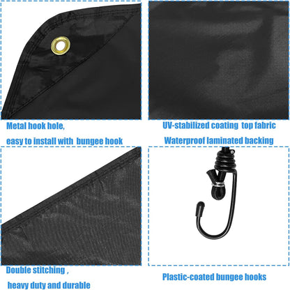 Air Conditioner Covers for Outside Units, Heavy Duty Water-Resistant Central AC Cover 28 x 28 Inch, Black