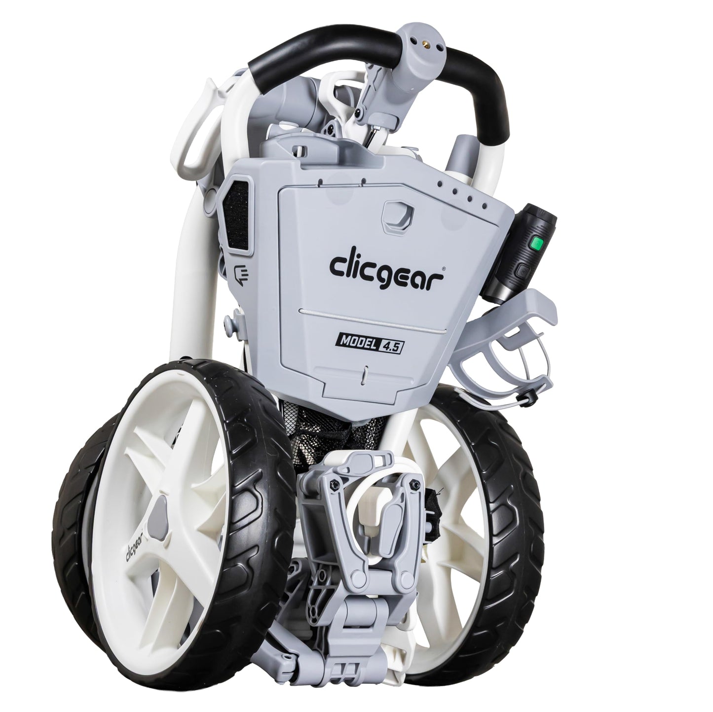 Clicgear Model 4.5 Golf Push Cart, Premium 3-Wheel Foldable Walking Golf Cart (White)