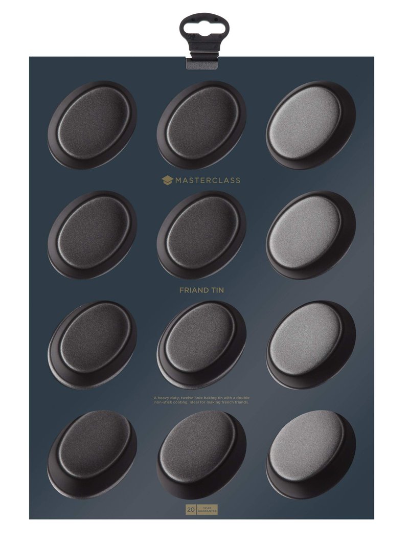 MasterClass 12-Hole Non-Stick Friand Tin, 35.5 x 26.5 cm