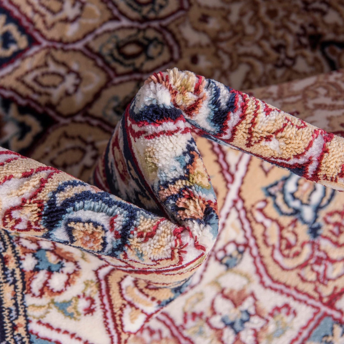 Unique Loom Narenj Collection Area Rug - Adams (10' Round Ivory/Burgundy)
