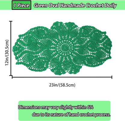 23 12 Inch One Piece x Oval Doilies Crochet for Dressers and End Tables Crafts Disposable Small Valentines Doilies