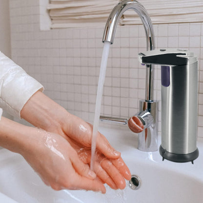 Touchless Hand Sanitizer Dispenser, Automatic Refillable Battery Operated Dispenser for Liquid Soap for Home and Office