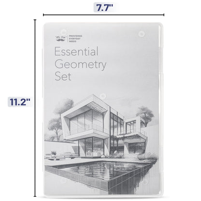 Mr. Pen- Professional Geometry Set, 15 pcs, Drafting Tools with Protractor, Compass, Metal Ruler, Triangles, Pens & Pencils, Complete Geometry & Drafting Kit for Architects, Engineers & Students