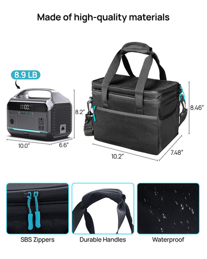 DaranEner Portable Power Station 600W with Bag, 288Wh (90,000mAh) LiFePO4 Battery Backup, 2×600W (1200W Surge) AC Outlets, 2.2H Fast Recharge, Solar Generator for Camping, RV, Travel, Home Emergency
