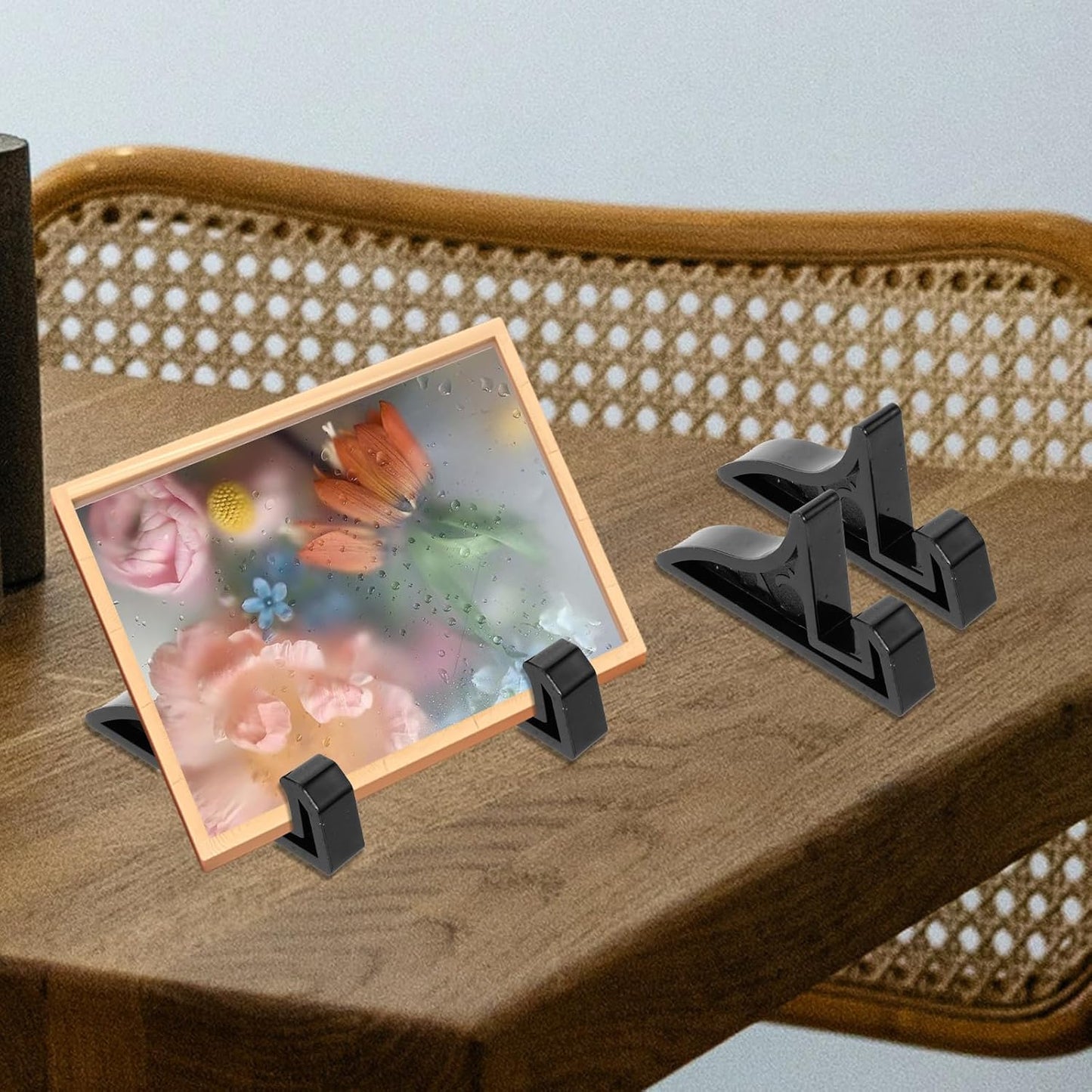 VILLCASE 20pcs Folding Display Stands, Mini Easels for Pictures, Plate Display Stands