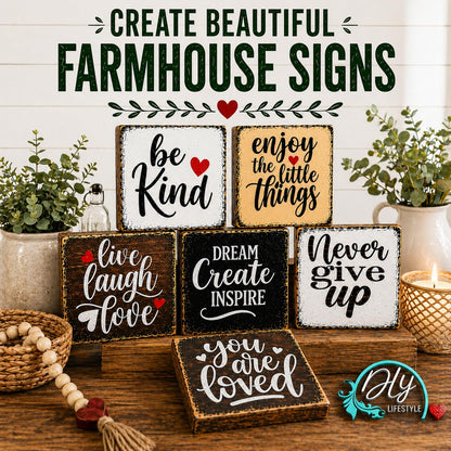 20 Piece Inspirational Word Stencil Set, Stencils for Painting on Wood, Canvas - Quotes Include Dream, Faith Hope Love - Stencils for Crafts Reusable – Drawing & Signs - 8 Inch