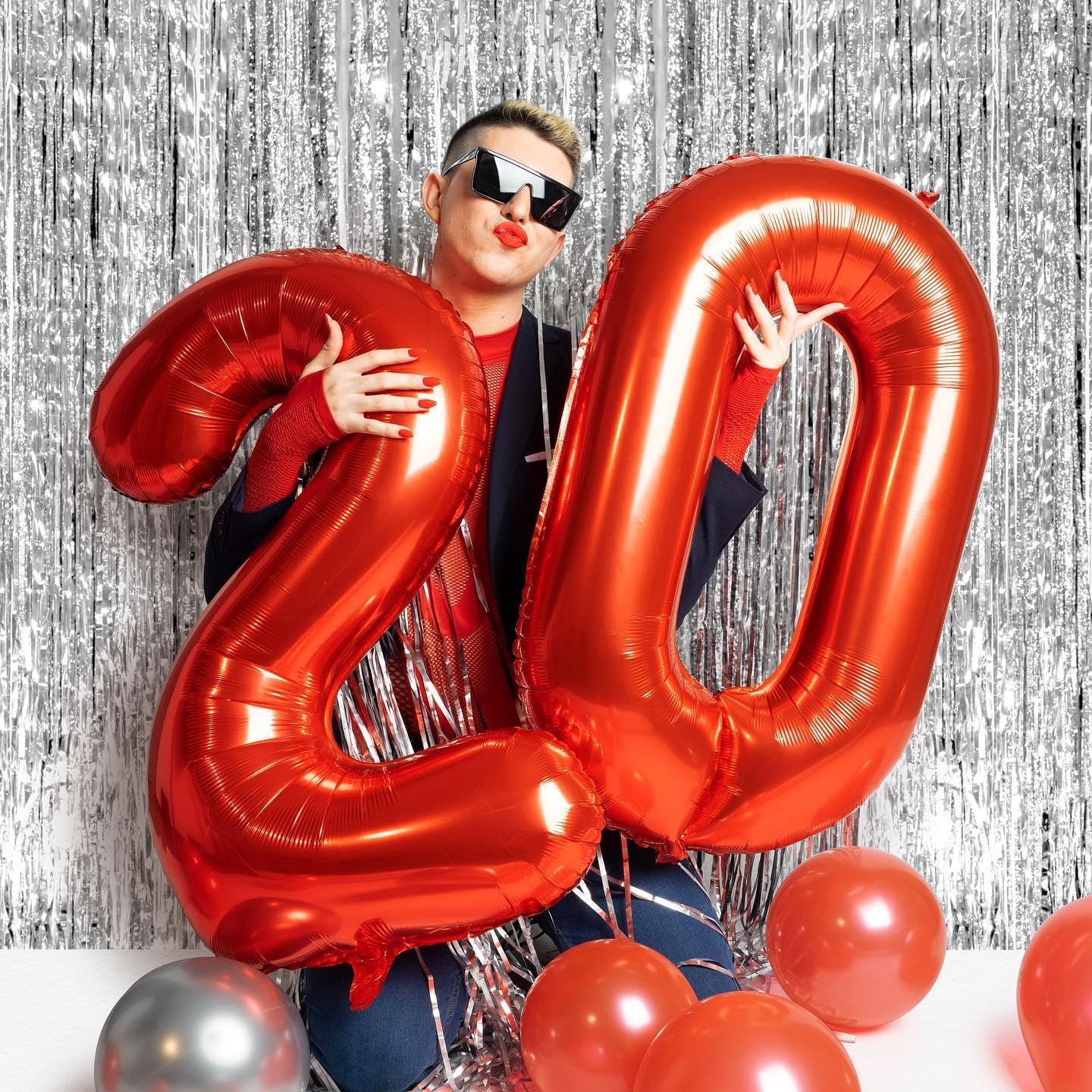 Red Number 18 Balloon - 40 Inch Giant 18th Birthday Decoration for Girls & Boys Party Supplies