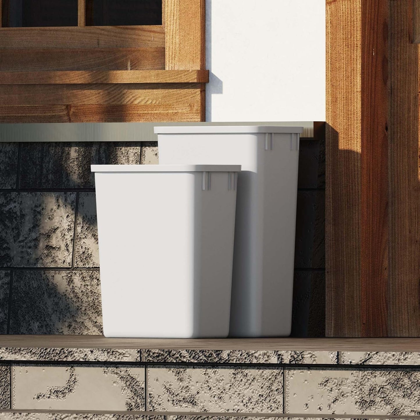 35L 37Qt/9.2Gal, 4000 35 04) Dowell Wastebasket Trash Container, Plastic, Stackable, for Kitchen/Bathroom/Office, Fits