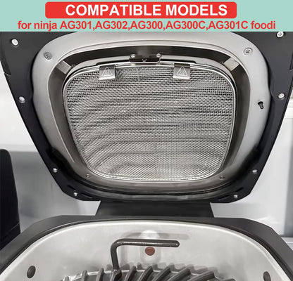 2-Pack Splatter Shield for Ninja AG300 AG301 AG301C AG300C Foodi Air Fryer Accessories, Splash Guard for Ninja 5 in 1 Smart Xl Indoor Grill Mesh Screen, Stainless Steel Splatter Screen