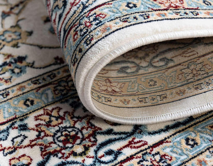 Unique Loom Narenj Collection Area Rug - Leeds (10' x 13' Rectangle, Ivory/ Blue)