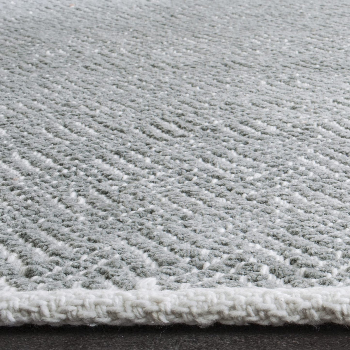 SAFAVIEH Boston Collection Area Rug - 9' x 12', Grey, Handmade Flat Weave Cotton, Ideal for High Traffic Areas in Living Room, Bedroom (BOS680E)