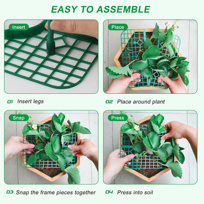 10 Pack, Strawberry Plant Support, Raised Grid Stand to Keep Strawberries Off the Ground, Strawberry Holder for Garden