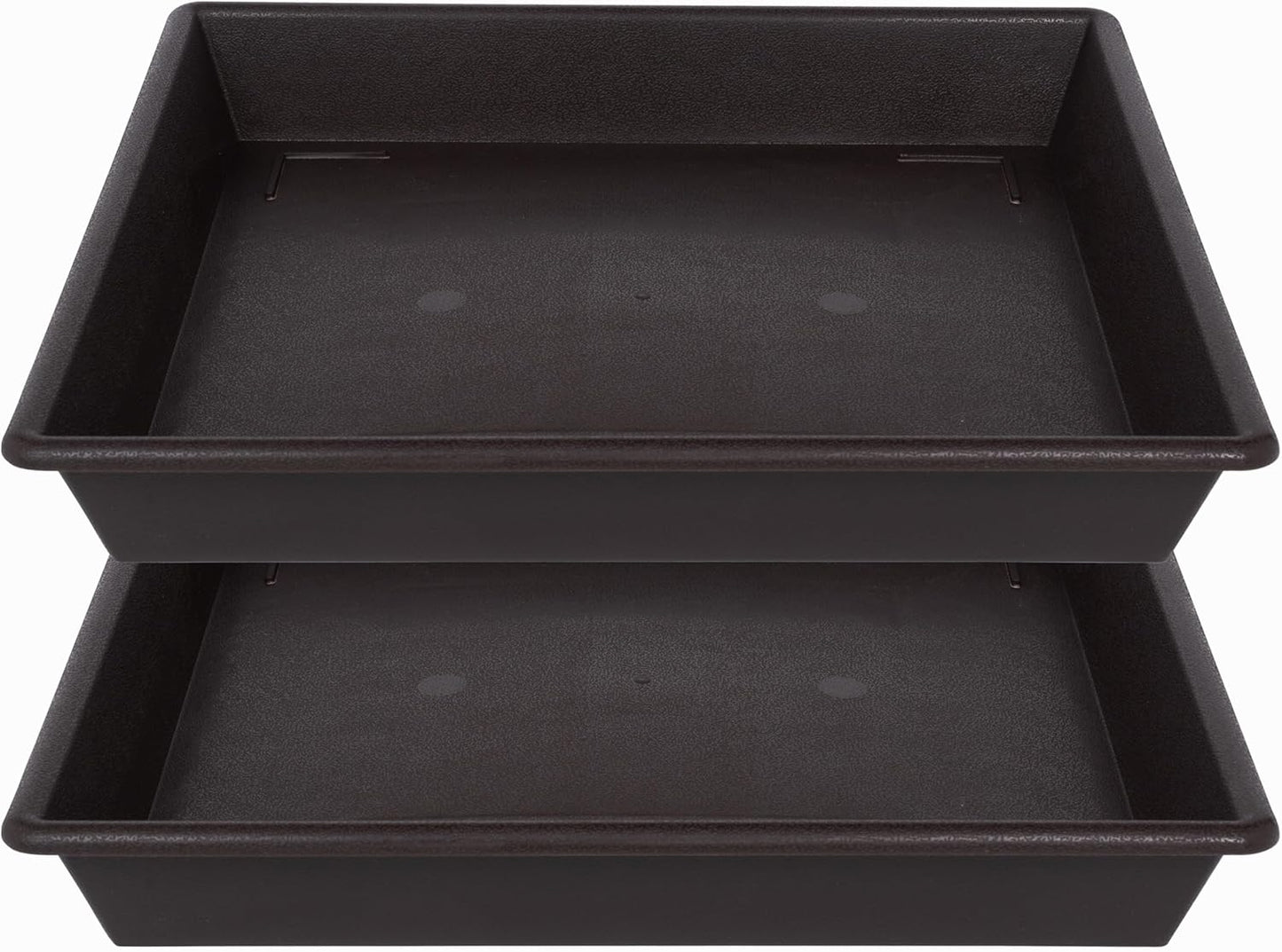NIMYAU 12 Inch 2 PackPlant Square Plant Saucer Stand Plant Trays for Pots Heavy Duty Plastic Plant Saucers for Indoors