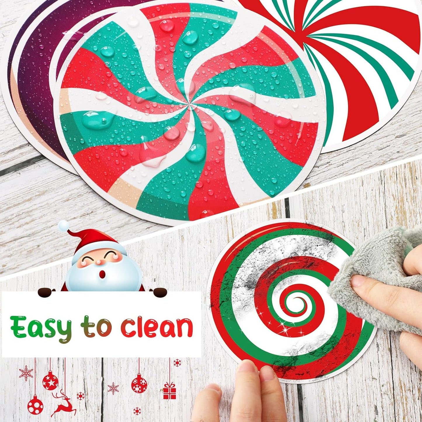 JULMELON 22 Pcs Christmas Candy Magnets, Refrigerator Car Magnets for Holiday DIY Decorations