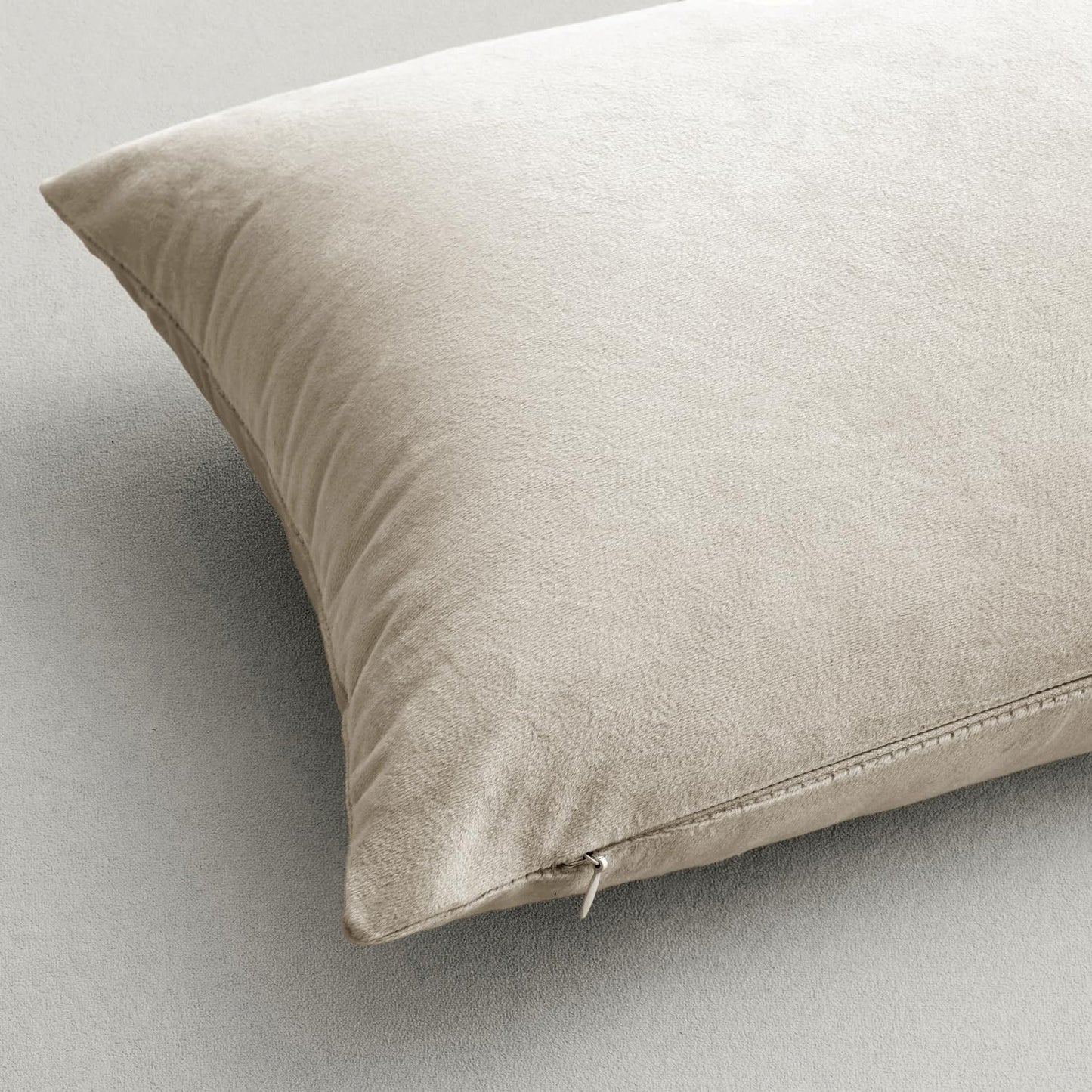 MIULEE Pack of 2 Soft Solid Decorative Square Throw Pillow Covers, Christmas Cushion Case for Couch, 16x16 Inch