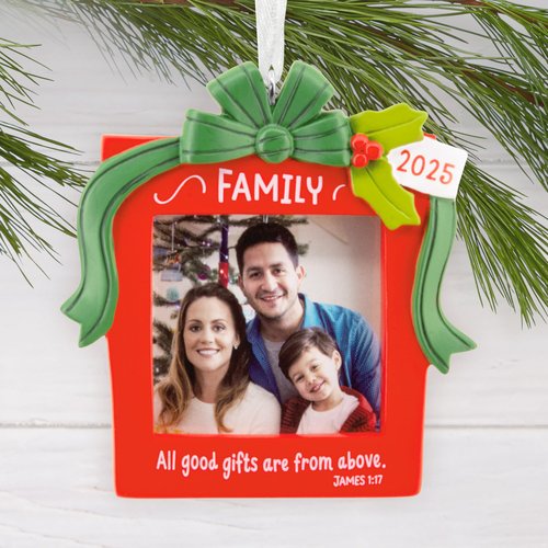 Hallmark Family 2025 Religious Photo Frame Christmas Ornament