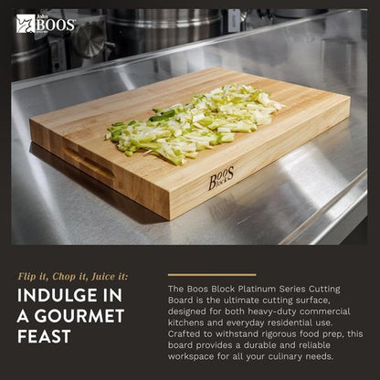 John Boos - Reversible Maple Wood Cutting Board | 20" x 15" x 1.75" - Commercial Quality