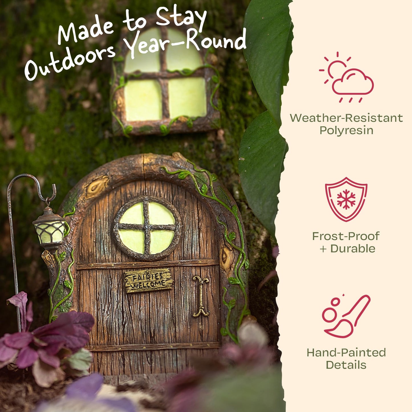 Fairy Doors for Trees, Fairy Door, Fairy Garden, Fairy Garden Accessories Outdoor kit, Fairy Doors for Trees Outdoor, Gnome House