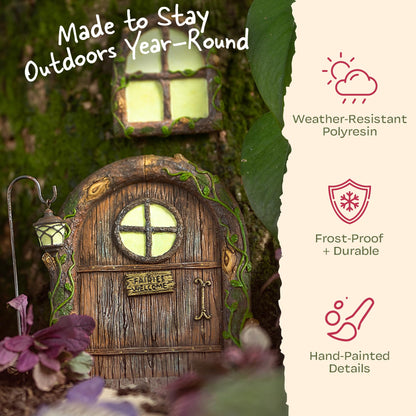 Fairy Doors for Trees, Fairy Door, Fairy Garden, Fairy Garden Accessories Outdoor kit, Fairy Doors for Trees Outdoor, Gnome House