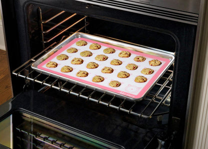 Aprince 2 Pack of Silicone Baking Mats Silicone Pastry Mat,Non-stick Baking Mat Pink 16.5x11.8x0.09 inch Silicone Mat Silicon Baking Mat Set Baking Mats Silicon Mats for Baking mats non stick silicone
