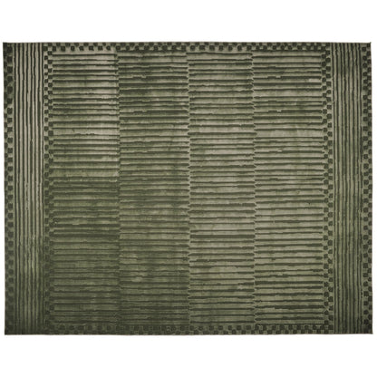 Revival Rugs Soloba 8'x10' Area Rugs for Living Room Bedroom Dining Room - Washable, 100% Recycled, Oeko-TEX Certified, Modern, Medium Pile, Green