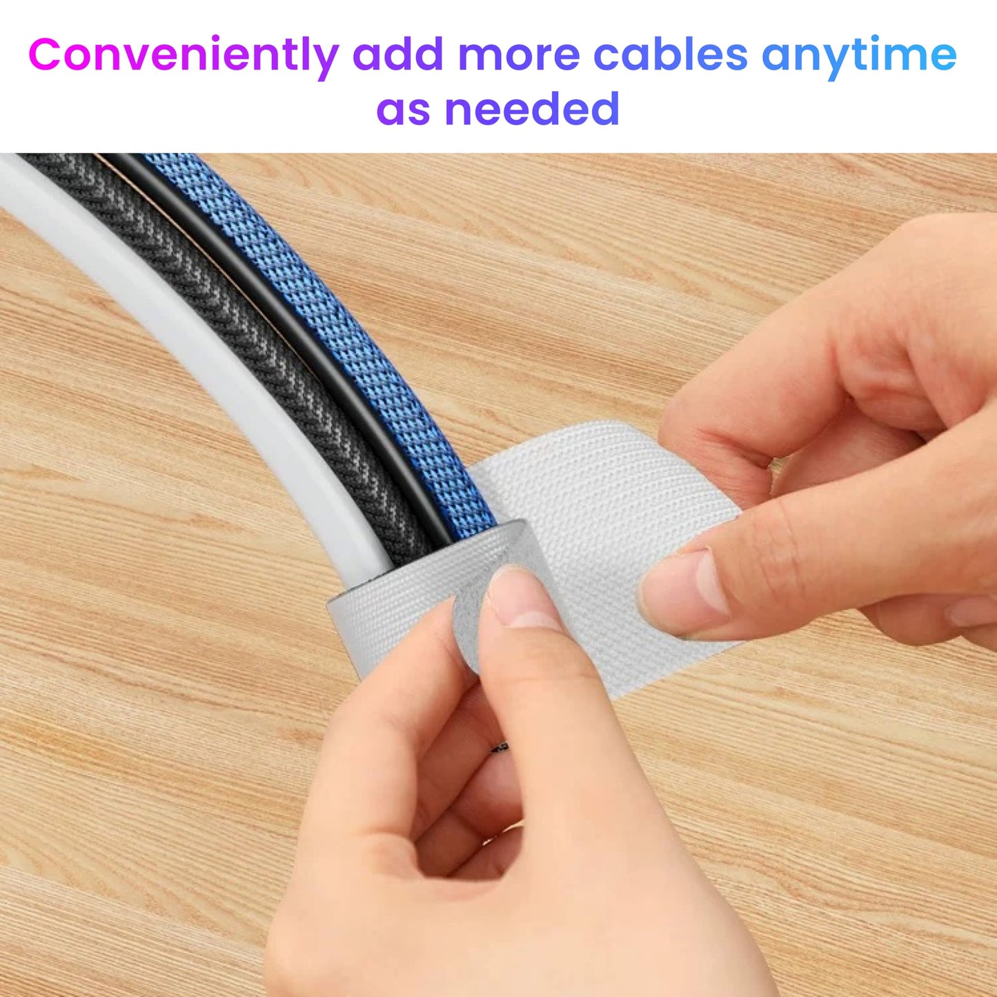 LX IntMfr. Hook and Loop Cable Ties, Self Adhesive Hook and Loop Cable Straps, Sticky-back Cord Organizer, Cable Clip, Household & Office Essentials, 40Pcs per Pack